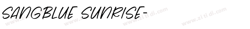 Sangblue Sunrise字体转换